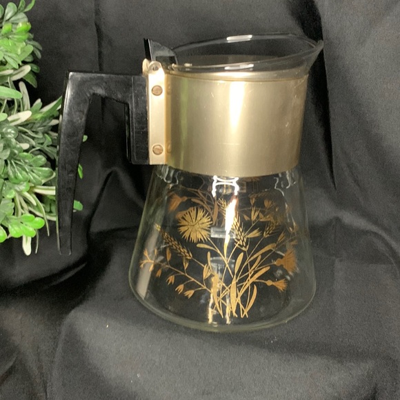 david douglas Other - Vintage MCM David Douglas Flameproof coffee/tea carafe with gold wheat & flowers